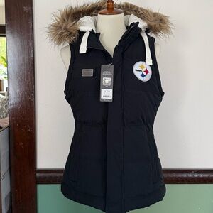 NFL Pittsburgh Steelers Embroidered Yukon Vale Vest, NWT, Size Small